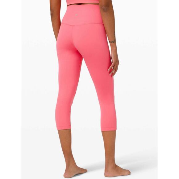 Lululemon Align Crop 21" Guava Pink High Rise Leggings Stretch Soft Sz 2 - Picture 5 of 9